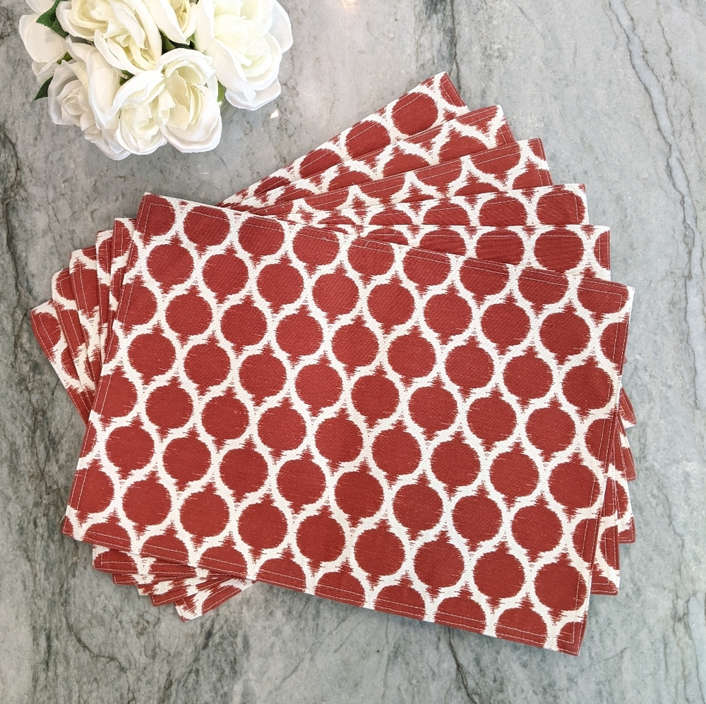 Cream and Rust Placemats 19x13